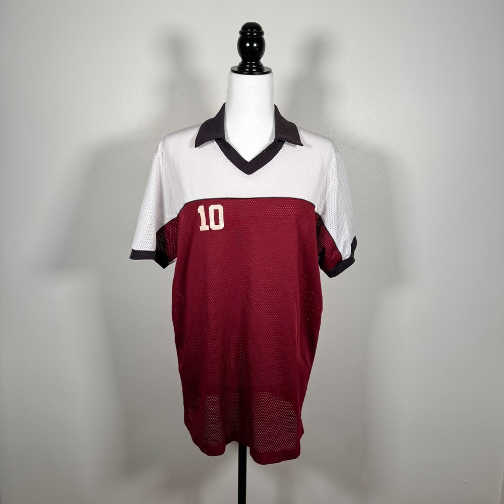 Vintage 80s Burgundy Sports Jersey